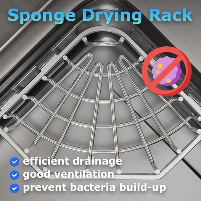 Sponge Holder Corner Sink Caddy Sink Organizer