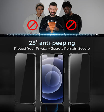 MAGIC JOHN 3rd Gen Upgraded for iPhone 16ProMax Privacy Screen Protector 6.9 Inch,25°Anti-Spy Screen,Shockproof Tempered Glass,Auto Dust-Removal,Bubble Free,Easy Installation,2 Pack
