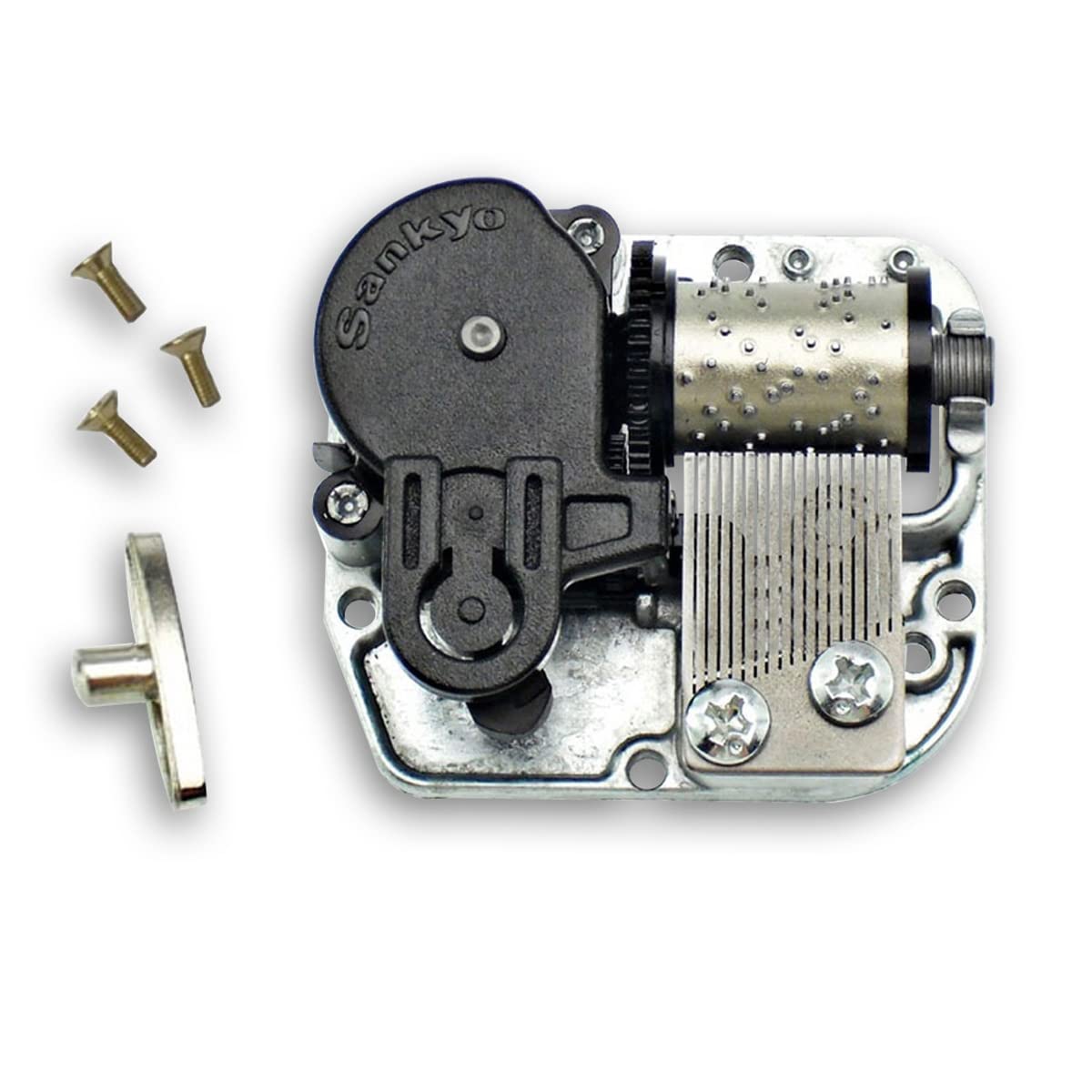 BinkeGG Play (Oh Christmas Tree) Music Box Spare Part Grey Wind Up Sankyo Musical Movement for DIY Music Boxes (65 Tunes Option)