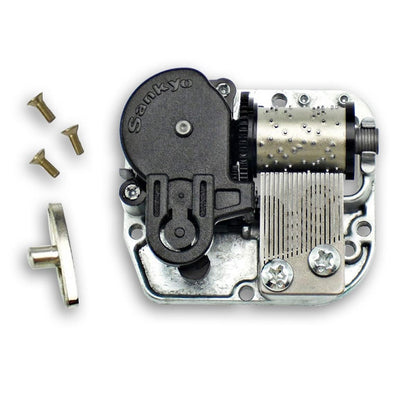 BinkeGG Play (Oh Christmas Tree) Music Box Spare Part Grey Wind Up Sankyo Musical Movement for DIY Music Boxes (65 Tunes Option)