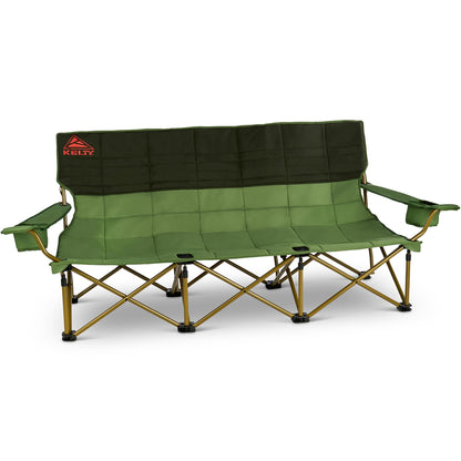 Kelty Lowdown Couch - 3 Person Capacity Camping Chair, Extra Large and Sturdy Bench for Campsites, Soccer Games, and Backyard Parties, 2023 (Dill)