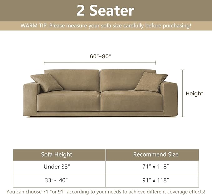 MYSKY HOME Loveseat Cover Navy Couch Cover Sectional Couch Covers