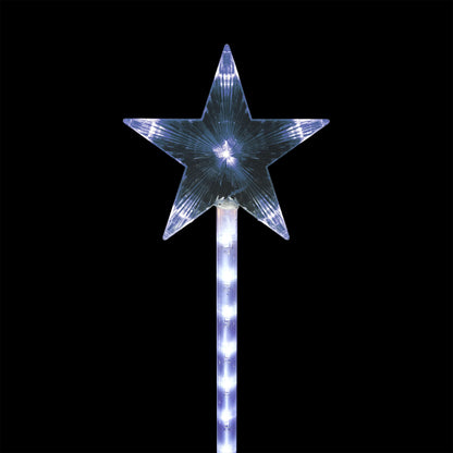 Alpine Corporation Holiday Décor Shooting Star Garden Stake with LED Lights, 4-Pack, Christmas Decoration