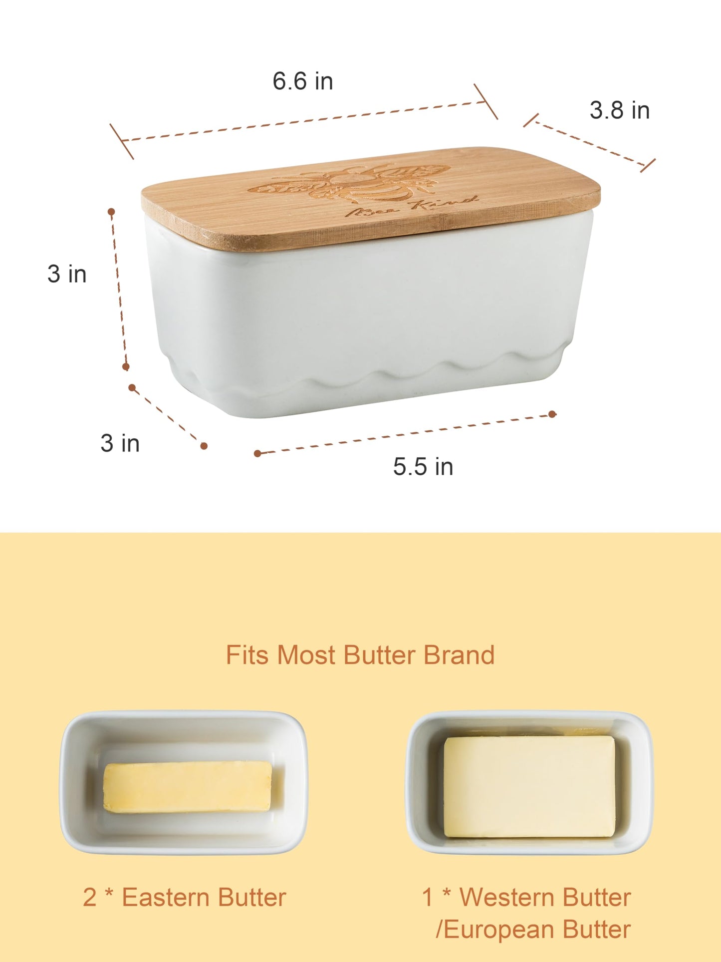 YHOJOY Salt and Pepper Bowl Ceramic, 10 Oz Salt Containers for Countertop Salt Cellar with Wooden Lid and Spoons, Salt and Pepper Set