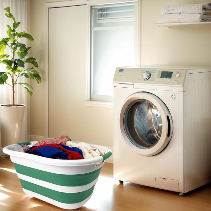 SAMMART 40L Set of 2 Collapsible Plastic Laundry Hamper
