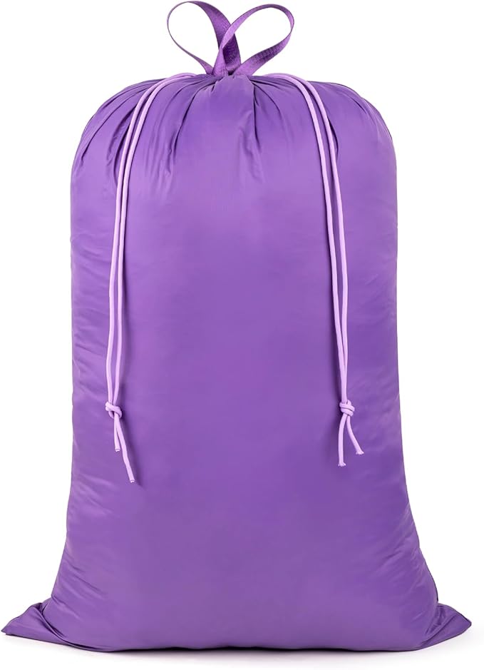 Heavy Duty Laundry Bag with Handles, Extra Large Drawstring Bag, Laundry Hamper