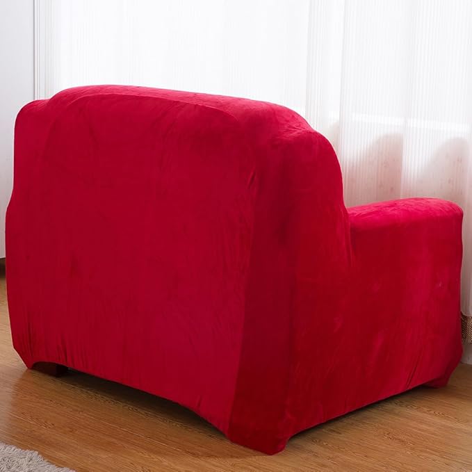 vctops 1-Piece Velvet Plush Stretch Chair Sofa Slipcover Soft Fuzzy Fluffy