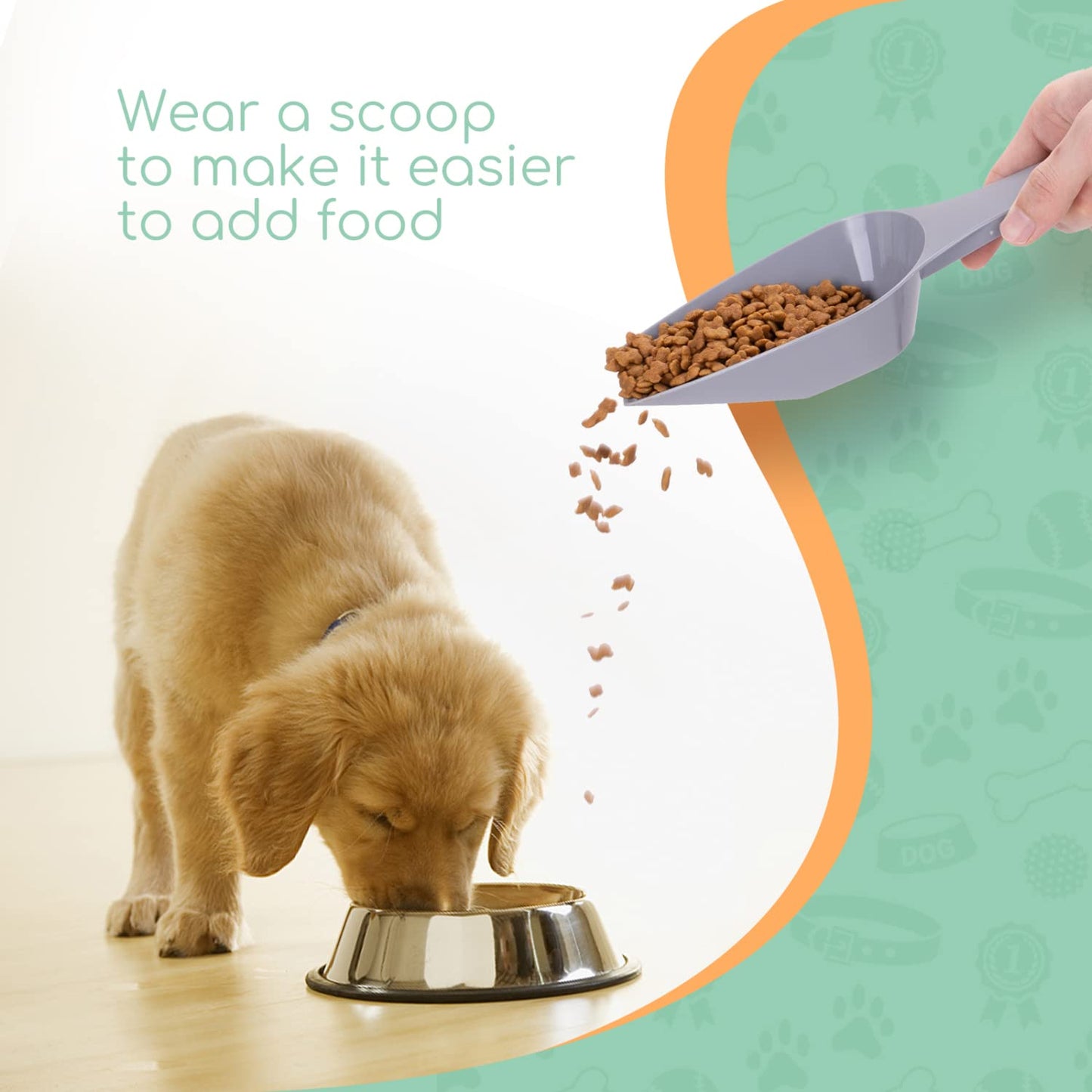Nobleza Dog Food Storage, 20L/7.5KG Airtight Pet Food Storage Container with Wheels and Measuring Scoop, Safe & Eco, Flip-Up Lid Dog Cat Animal Dry Food Seed Dispenser Plastic Bin Large Transparent