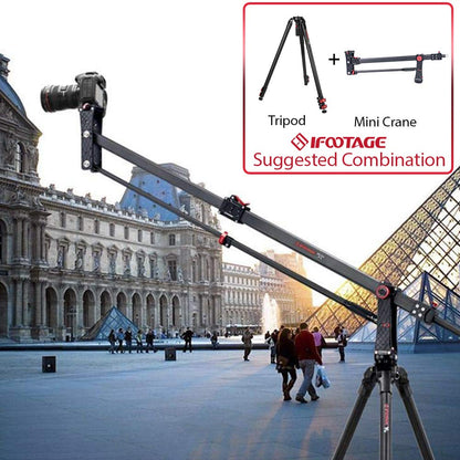 IFOOTAGE 85 inches Carbon Fiber Camera Mini Jib Crane M1 III (Hold up to 33lbs) Foldable and Extendable Jib Arm with 1/4 & 3/8 inch Quick Release Plate