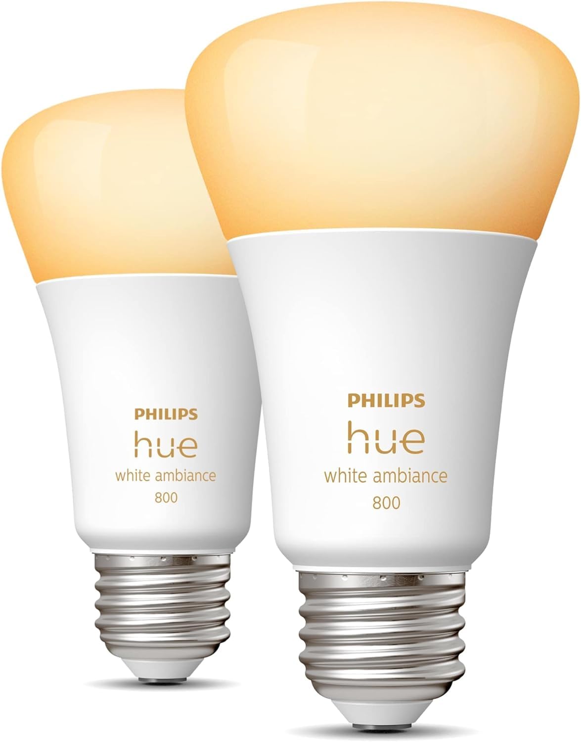 Philips Hue A19 LED Smart Light Bulb - White and Color Ambiance - 60W Indoor Light Bulb - Control with Hue App - Works with Alexa, Google Assistant and Apple Homekit - 3 Pack
