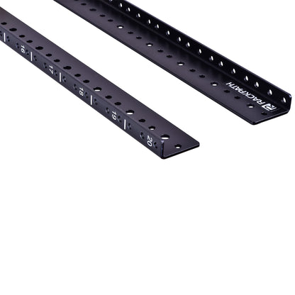 RackPath 20U Vertical Server Rack Rail Pair Kit, DIY Rack Build, 12-24 Screws x80