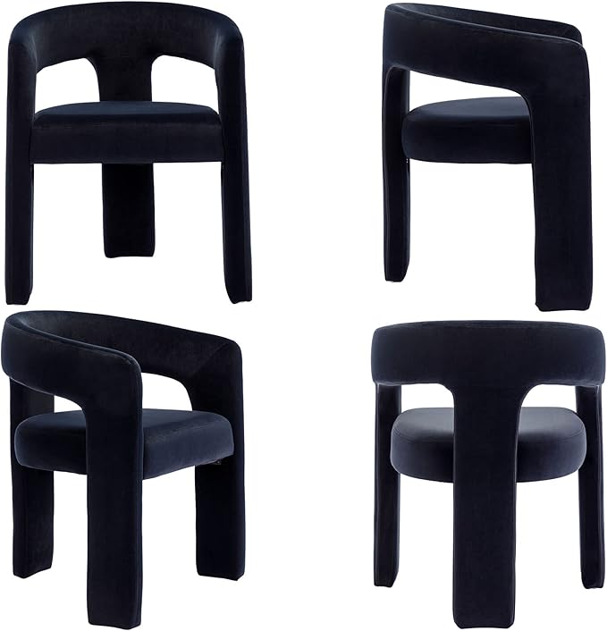 VESCASA Velvet Barrel Dining Chair