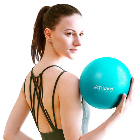 Trideer 9-Inch Pilates Ball with Exercise Guide for Core Strength, Yoga, Stability, Stretching & Physical Therapy
