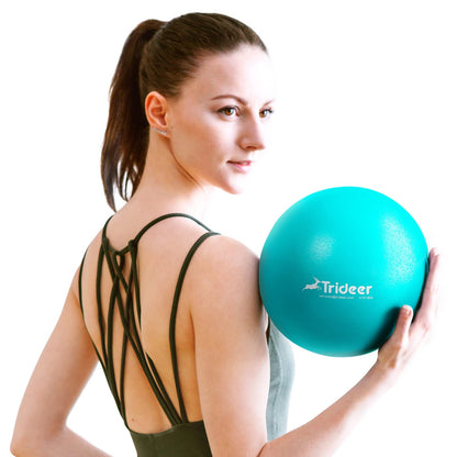 Trideer 9-Inch Pilates Ball with Exercise Guide for Core Strength, Yoga, Stability, Stretching & Physical Therapy
