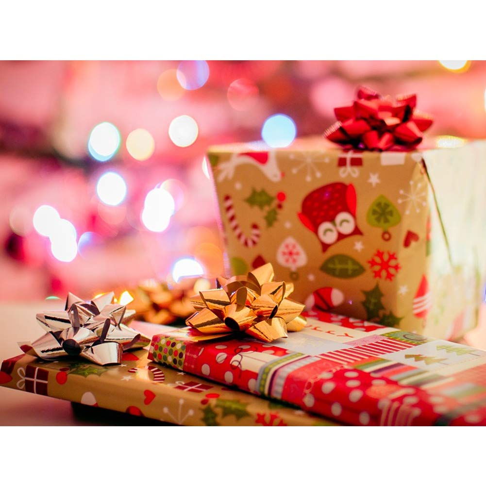 Lulu Home Christmas Gifts Bows, 50 Pieces Self Adhesive Gifts Bows for Decoration, Gift Wrap, Wedding, Party