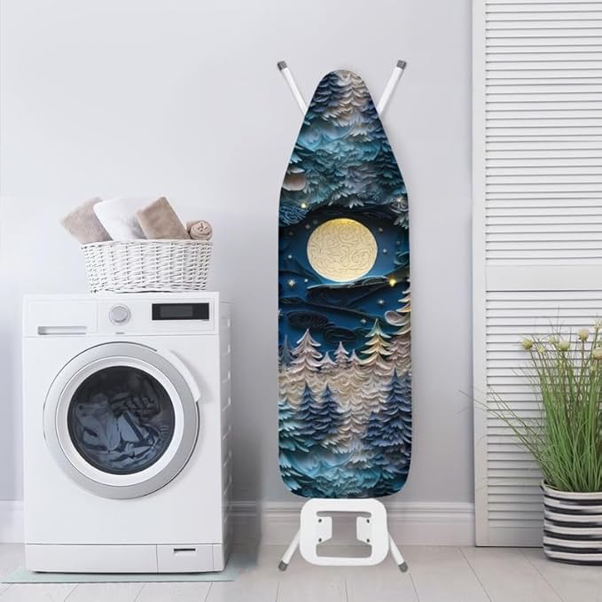 Origami Moon Pine Tree Ironing Board Cover Paper Carving Starry Night Home Iron