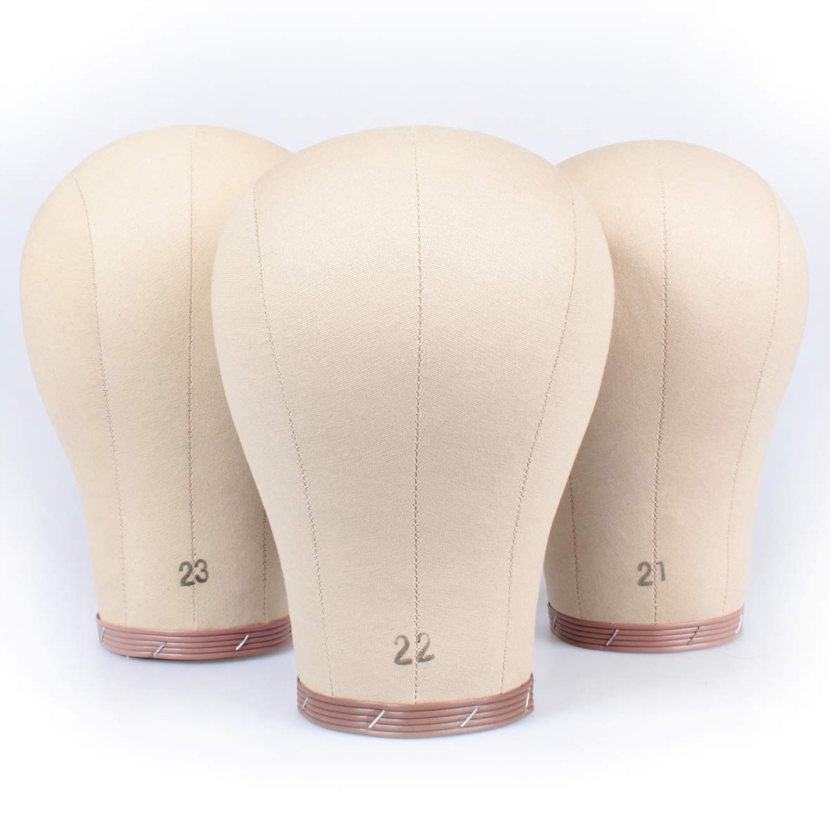 Xtrend 22 Inch Cork Canvas Head DIY Head Weft/Hair Extension/Lace Wig Styling Mannequin Head Cork Canvas Block Head for Making Wigs Wig Head with Wig Stand