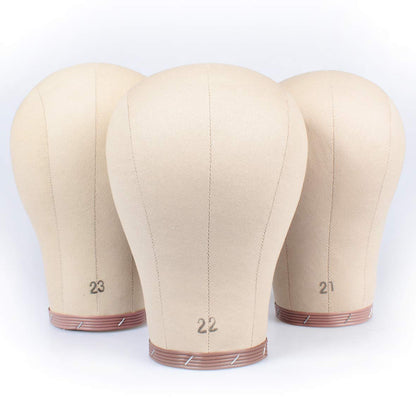 Xtrend 22 Inch Cork Canvas Head DIY Head Weft/Hair Extension/Lace Wig Styling Mannequin Head Cork Canvas Block Head for Making Wigs Wig Head with Wig Stand