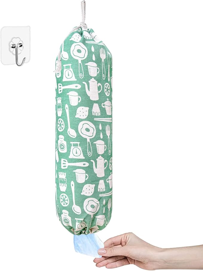 Plastic Bag Holder, Wall Mount Plastic Bag Organizer, Shopping Bags Carrier