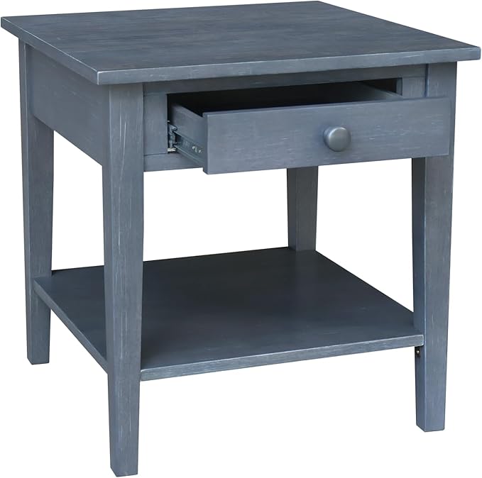 IC INTERNATIONAL CONCEPTS Spencer Gray Wood End Table