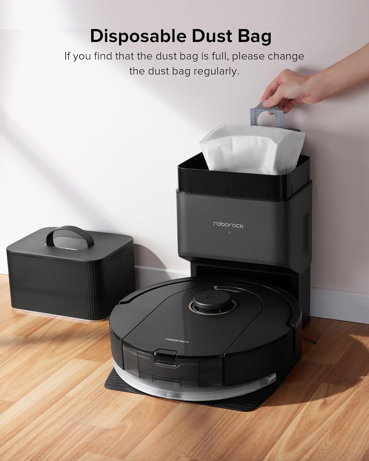 roborock Q7 L5 Robot Vacuum and Mop Combo, 8,000Pa Suction, Upgraded from Q5 Pro, Dual Anti-Tangle System, LiDAR Navigation, Multi-Level Mapping, Self-Charging Robotic Vacuum Cleaner, Black