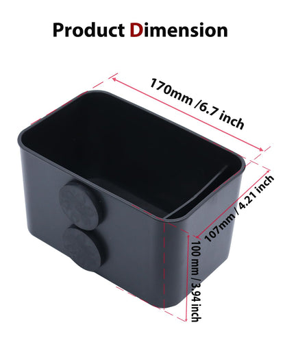 XYNOXRIDE Magnetic Storage Box for Metal Surfaces, Magnetic Cup Holder Magnet Organizer Holder Holds Phones Glasses Keys Tissues, Fits Golf Carts, Forklifts, Tractors, School Bus