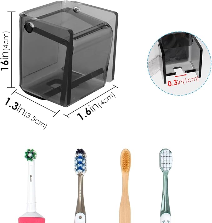 2 PCS Toothbrush Holder Wall Mounted