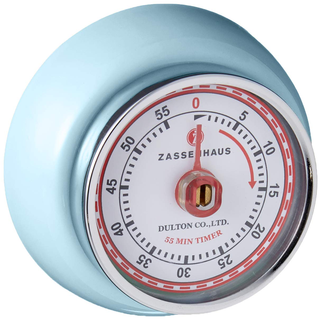 Zassenhaus Magnetic Retro Kitchen Timer, Classic Mechanical Cooking Timer (Black)