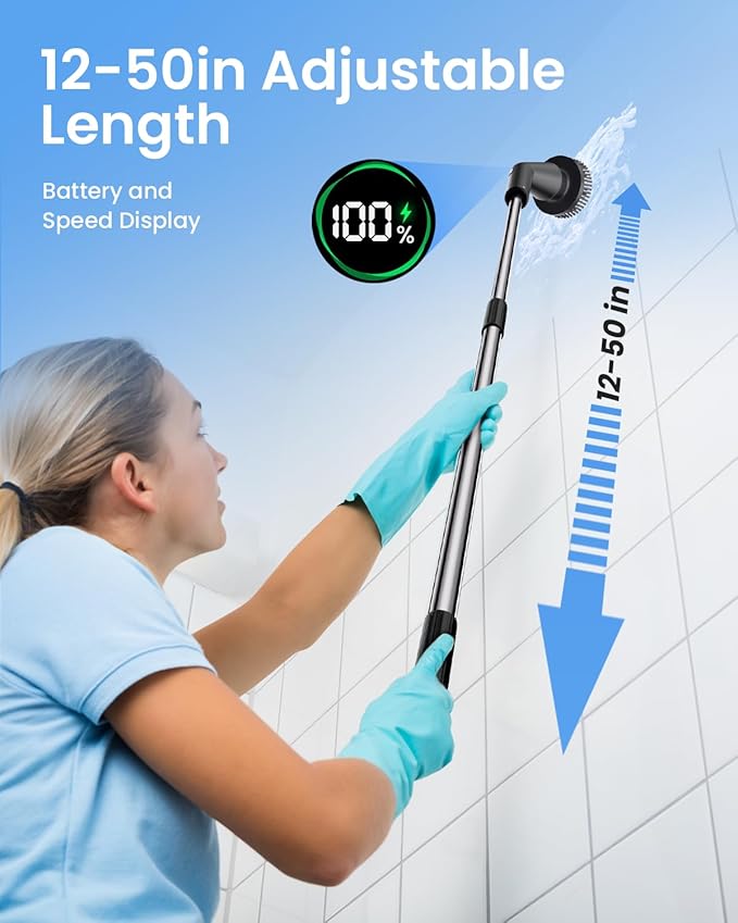 Leebein Electric Spin Scrubber, Cordless Cleaning Brush