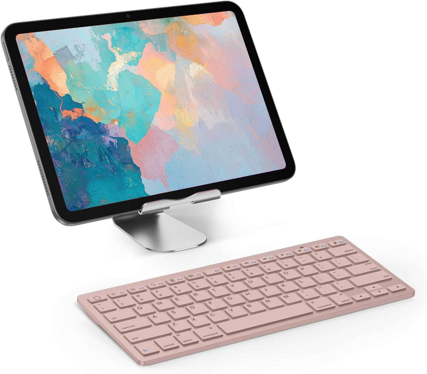 OMOTON Bluetooth Keyboard Compatible with iPad 10th Generation, iPad 10.2 (9th/8th/7th), iPad Pro 13/12.9/11 inch, iPad Air/Mini and More iOS Devices, White