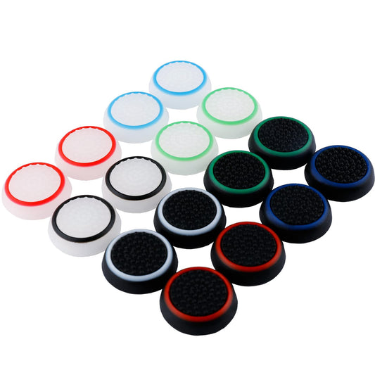 SUBANG 16 Pieces Silicone Noctilucent Thumb Grip Caps Controller Joystick Cap Covers for PS-Series, Xbox-Series Analog Stick Caps Replacement