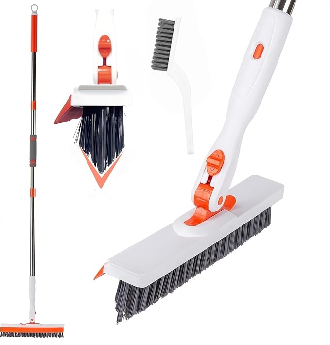53''Grout Cleaning Brush with Long Handle, Grout Cleaner Brush
