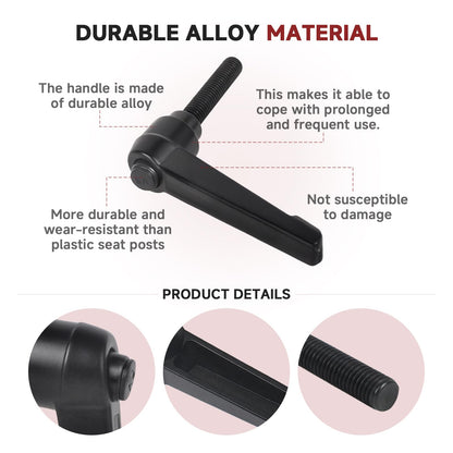 MUGLFPT Exercise Bike Horizontal Seat Bar Adjustment Lever , Compatible with Peloton Exercise Bike Replacement Handle, Adjustable Alloy L-Shaped Handle Accessory