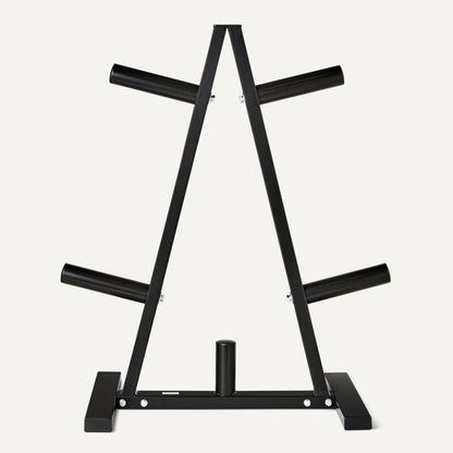 Amazon Basics Olympic 2-inch Weight Plate Tree Rack for Home Gym Storage, Space Saving Organizer