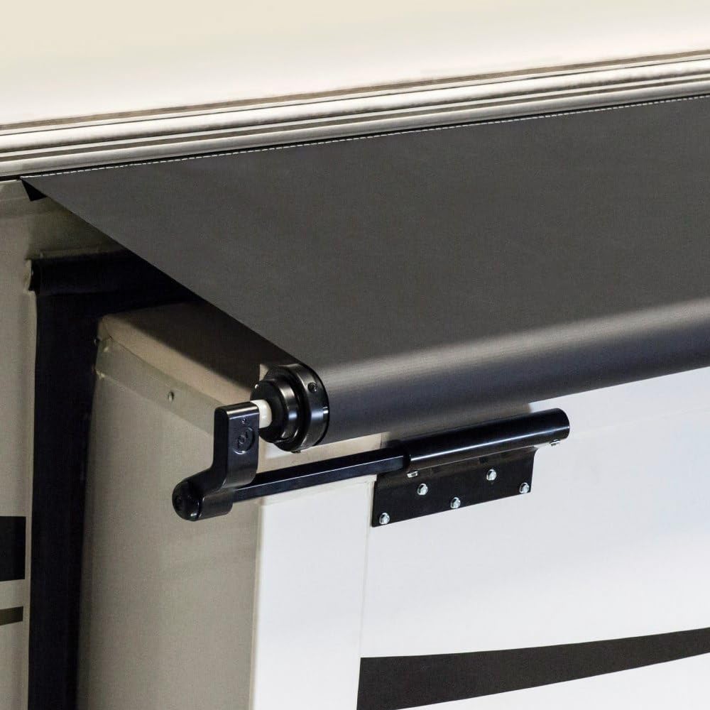 Solera 5000 Series Black Slide Topper RV Slide-Out Awning 7' (6'7" Fabric) 13.5 oz Vinyl Leak-Proof, 48" Extension, Roof, Sidewall Protection, Travel Trailer, 5th Wheel, Motorhome - V000168105