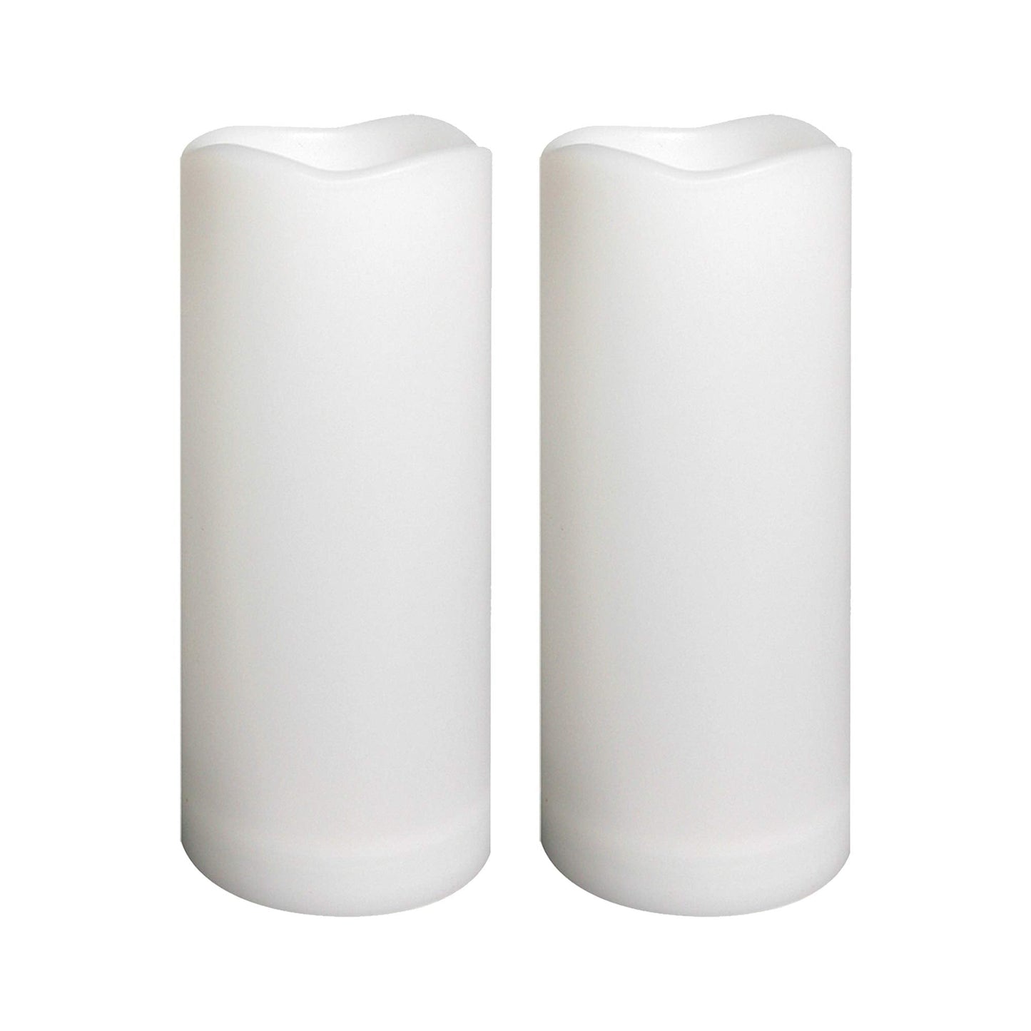 Waterproof Outdoor Flameless Pillar Candles with Timer Battery Operated Electric LED Candle Set for Gift Home Décor Party Wedding Supplies Garden Halloween Christmas Decoration, 2 Pack, 3” x 7”