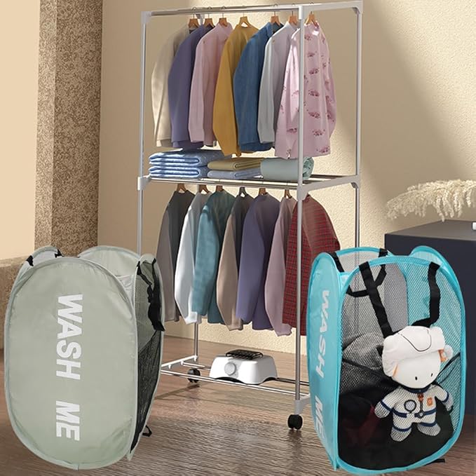 Mesh Laundry Hamper 2Pack Pop Up Hamper