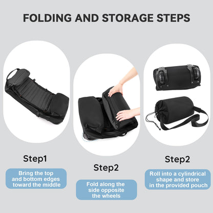 Vrtisa 85L 29“ Foldable Rolling Backpack with Wheels, Soft-side Travel Duffle Bag with Separate Shoe Compartment, Full Quilted Bottom,Black