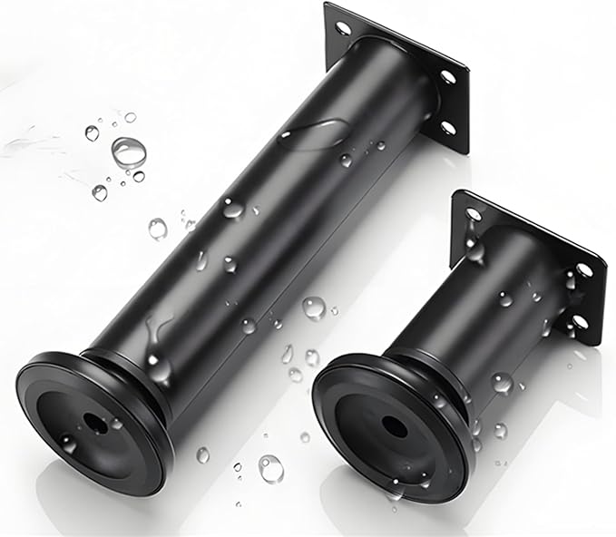 4PCS Adjustable 9.64-16.6 Inch Metal Furniture Legs Black Furniture Replacement