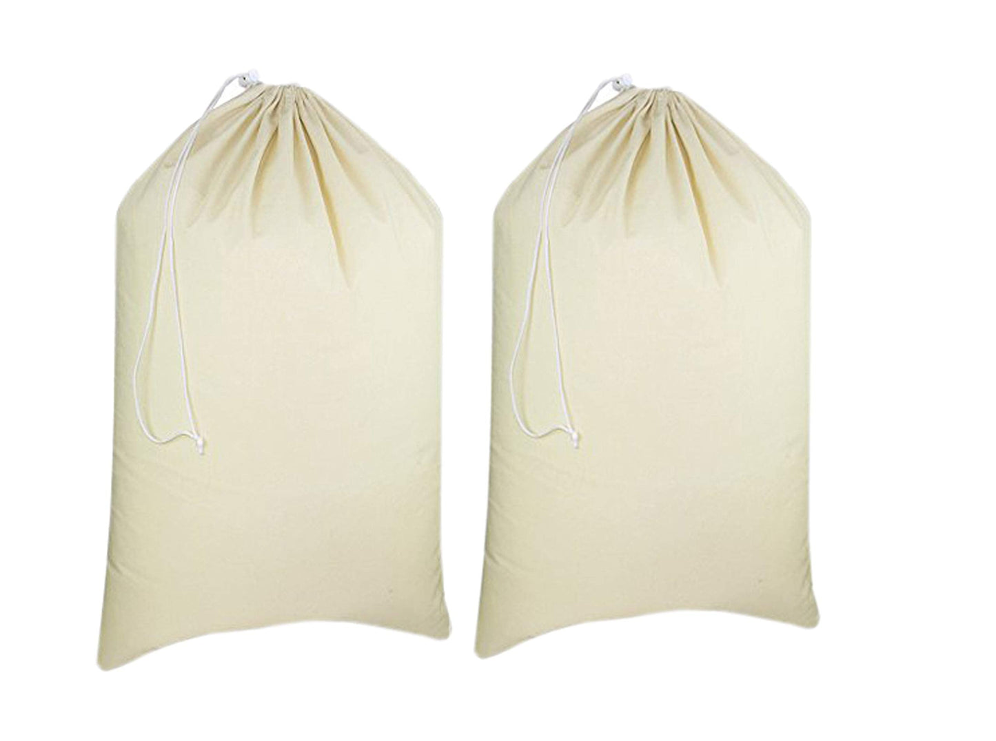 Urban Villa Laundry Bags 2 Pack Canvas Dirty Clothes Travel Laundry Bag|Machine Washable|Reusable College Hostel Liner Bag for Garments with Drawstring Closure - Size 28 x 36 Inches