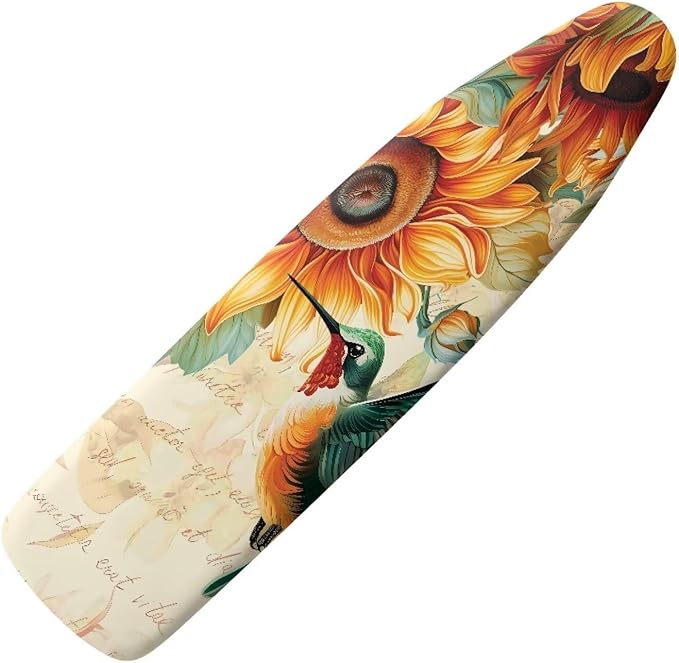 ZDCUSTOM Sunflower Hummingbird Ironing Board Cover 15x54 Inch Standard Ironing