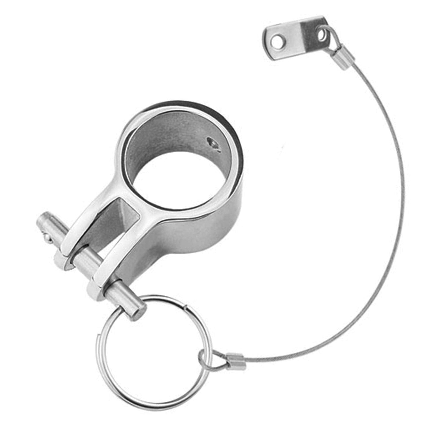 4PIECES of Marine Grade Hardware, Bimini Top Pin, Quick Release Pin 1/4" Diameter w/Lanyard Prevents Loss, All 316 Stainless Steel with Free Screws