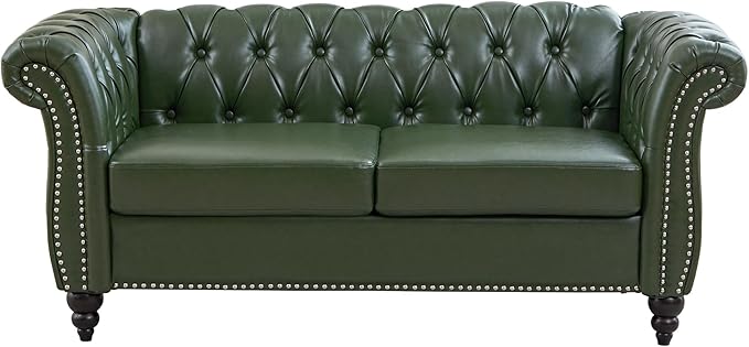 Mid-Century Sofa Chair, Faux Leather Accent Chair