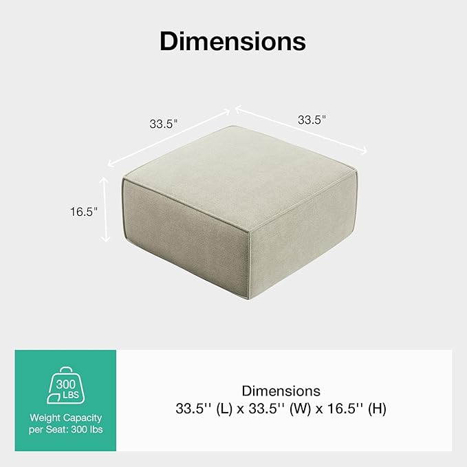 Novilla Modular Sectional Sofa, No Assembly Cloud Sectional Couch