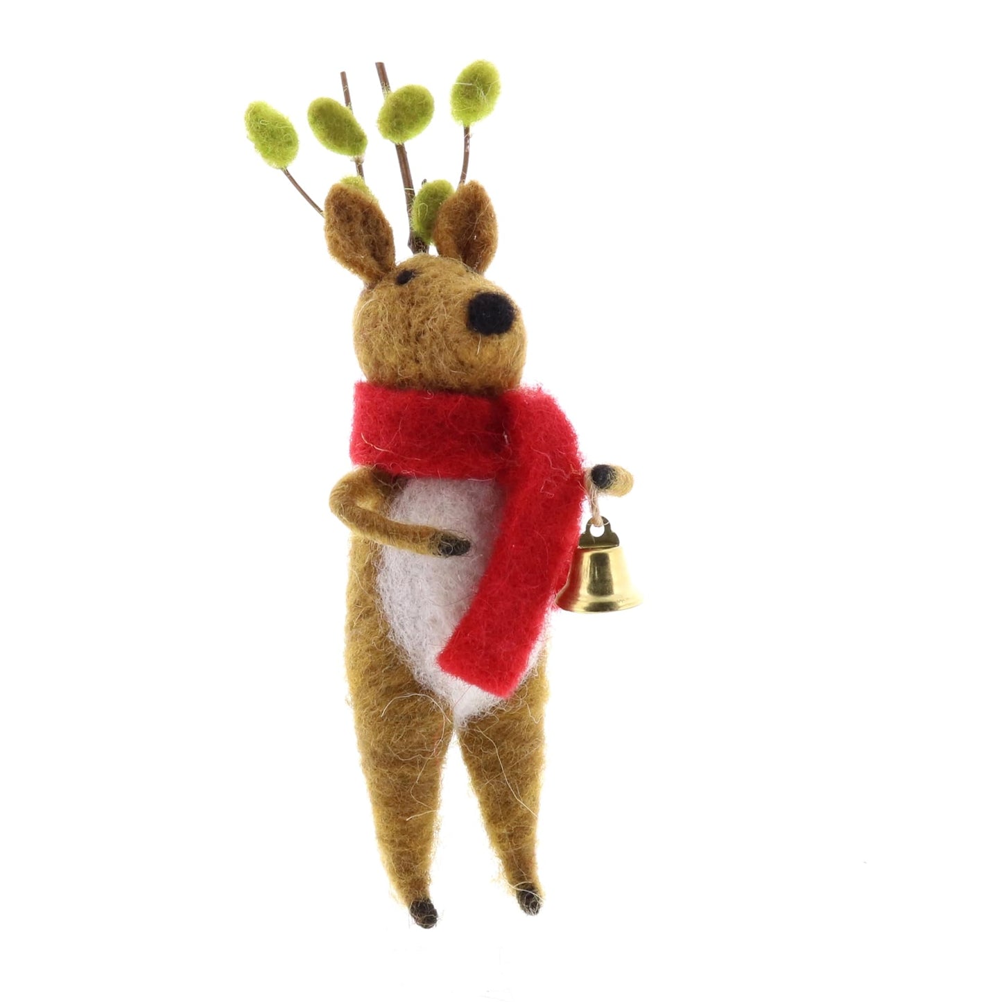 HomArt Felt Reindeer Ornament, Set of 3