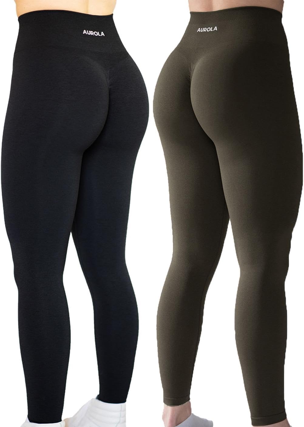 AUROLA Workout Leggings for Women Seamless Scrunch Tights Tummy Control Gym Fitness Girl Sport Active Yoga Pants