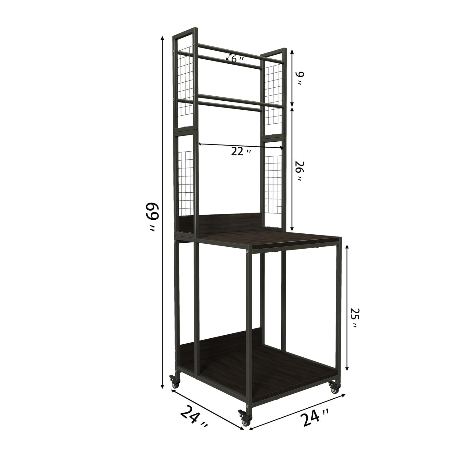 ARTINRACK 3D Printer Stand with Double Layer 3D Printer Filament Storage Rack, TR22 Heavy Duty Mobile Printer Table with Wheels for Studio Office Storage and Organization
