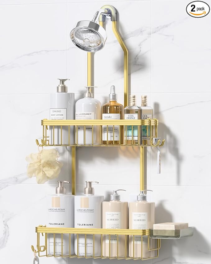YASONIC Shower Caddy Hanging, Never Rust Shower Organizer Hanging, Aluminum
