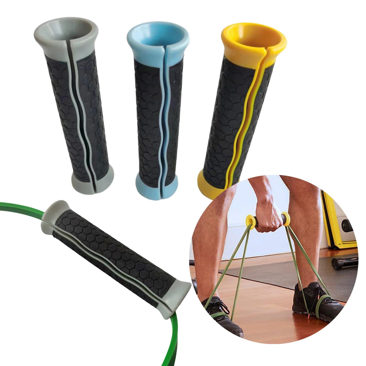 2pcs High Strengths Durability Handle Resistance Band Handle Universals Handle for Enhancing Workout