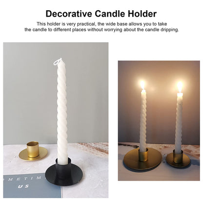 Candlestick Holders Retro Iron Candle Holder Stand Candlelight Stand Single-Head Candlelight Holder for Dining Room Table Decoration[Small] Candelabras